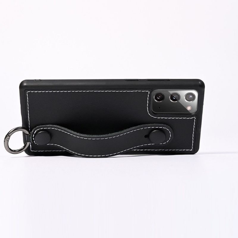 Coque Samsung Galaxy Note 20 Strap coutures simili cuir