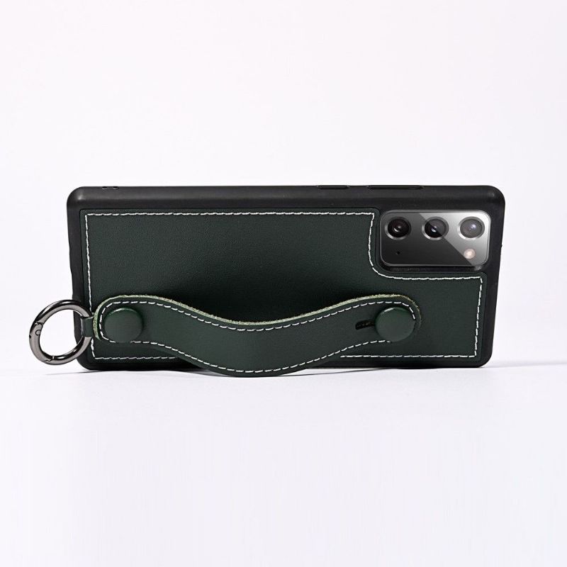 Coque Samsung Galaxy Note 20 Strap coutures simili cuir