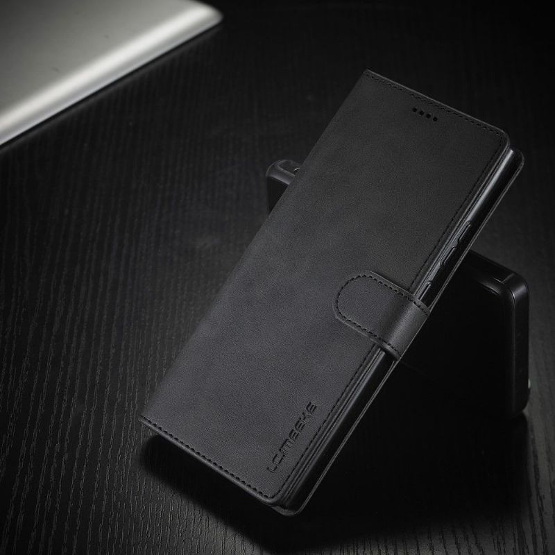 Étui Samsung Galaxy Note 20 Tommy effet cuir porte cartes - Noir