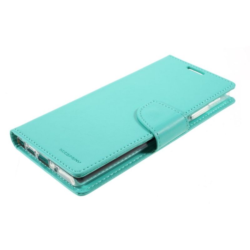 Housse Samsung Galaxy Note 20 Bravo Series imitation cuir - Cyan