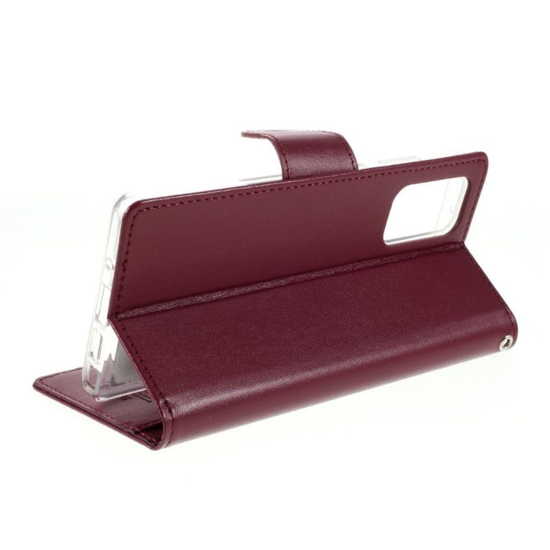 Housse Samsung Galaxy Note 20 Bravo Series imitation cuir - Vin rouge