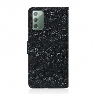 Housse Samsung Galaxy Note 20 Glitter Porte Cartes