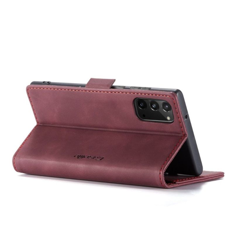 Housse Samsung Galaxy Note 20 Golias effet cuir - Vin Rouge