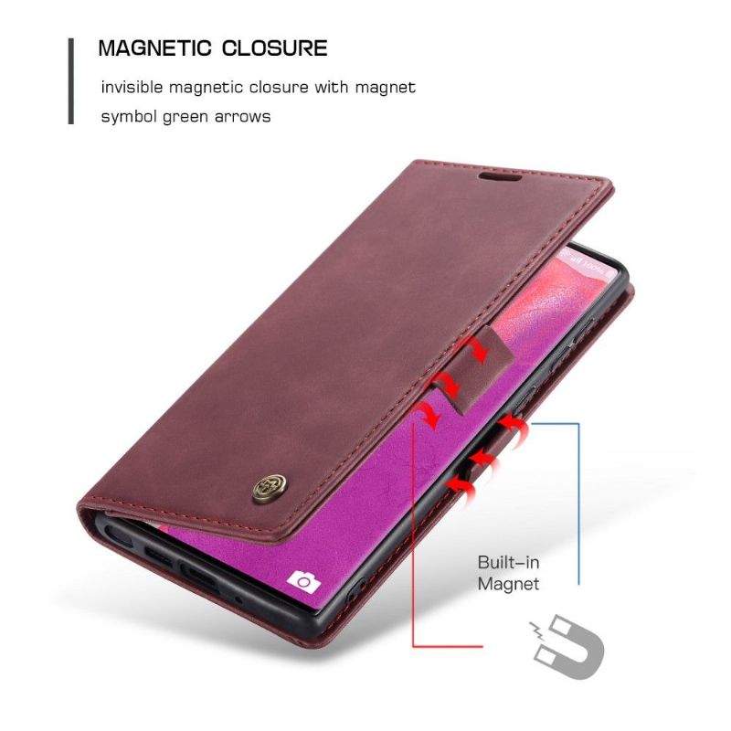 Housse Samsung Galaxy Note 20 Golias effet cuir - Vin Rouge