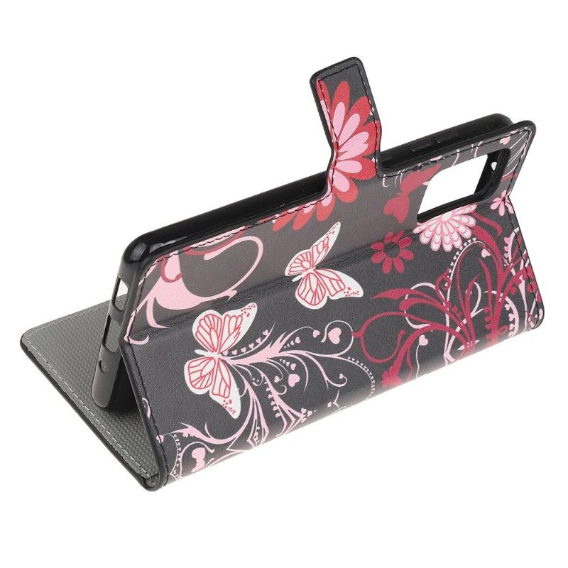 Housse Samsung Galaxy Note 20 Papillons et Fleurs