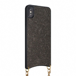 Coque iPhone X / XS Paillettes avec Cordon Collier