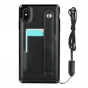 Coque iPhone XS / X Cuir Porte Carte