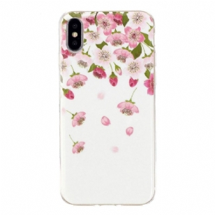 Coque iPhone XS / X Fluorescente Fleurs