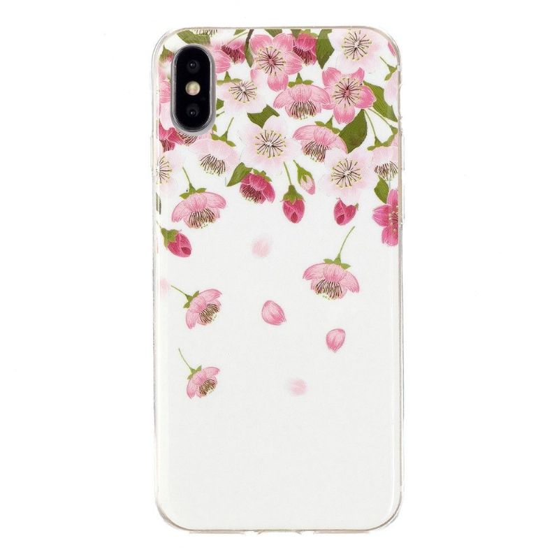 Coque iPhone XS / X Fluorescente Fleurs