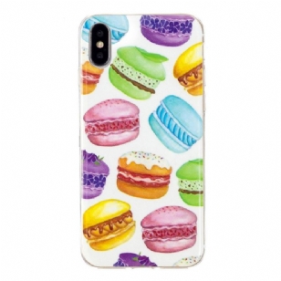 Coque iPhone XS / X Fluorescente Macarons