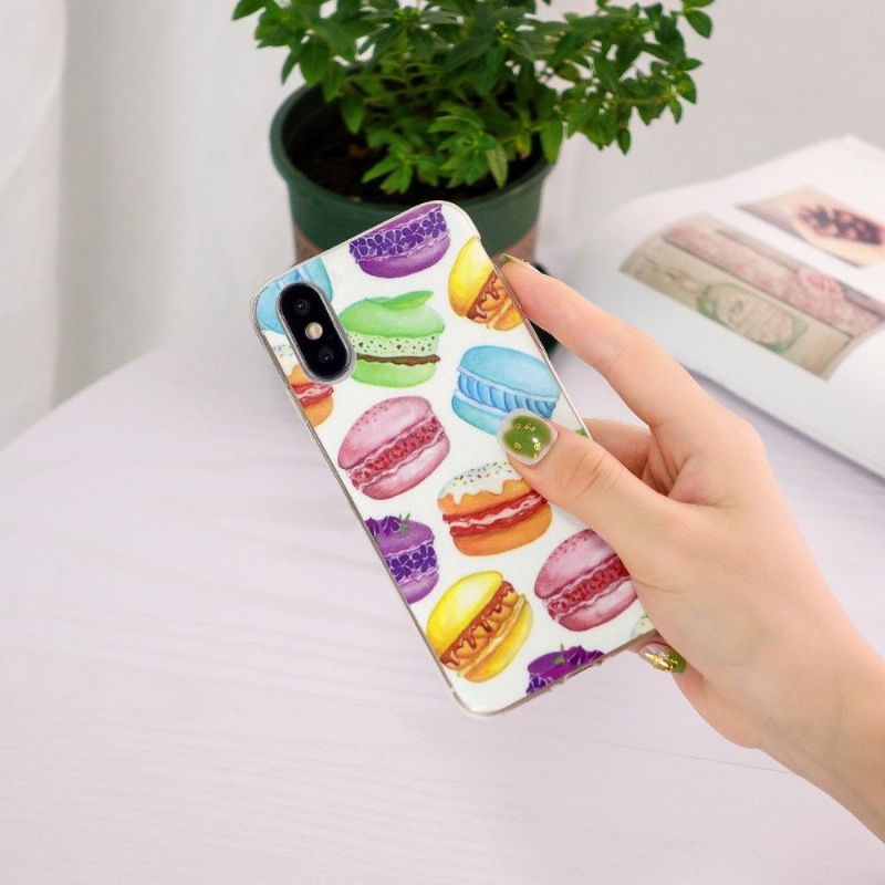 Coque iPhone XS / X Fluorescente Macarons