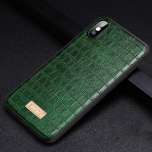 Coque iPhone XS / X SULADA Croco Effet Cuir