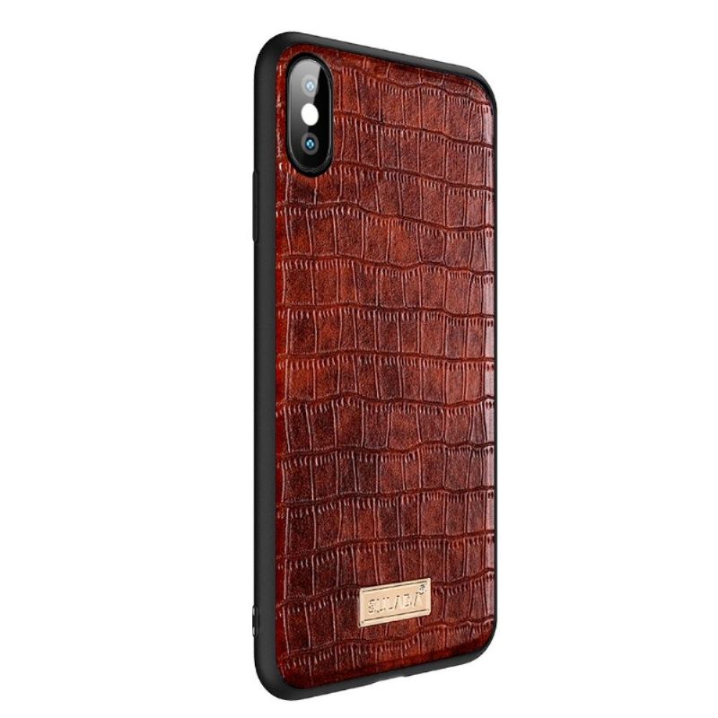 Coque iPhone XS / X SULADA Croco Effet Cuir