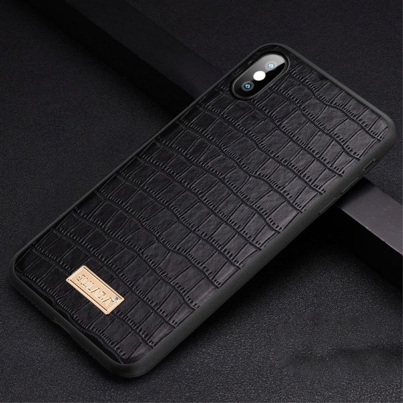 Coque iPhone XS / X SULADA Croco Effet Cuir