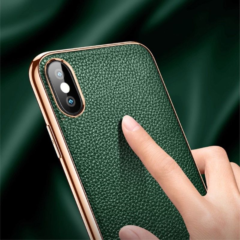 Coque iPhone XS / X SULADA Effet Cuir