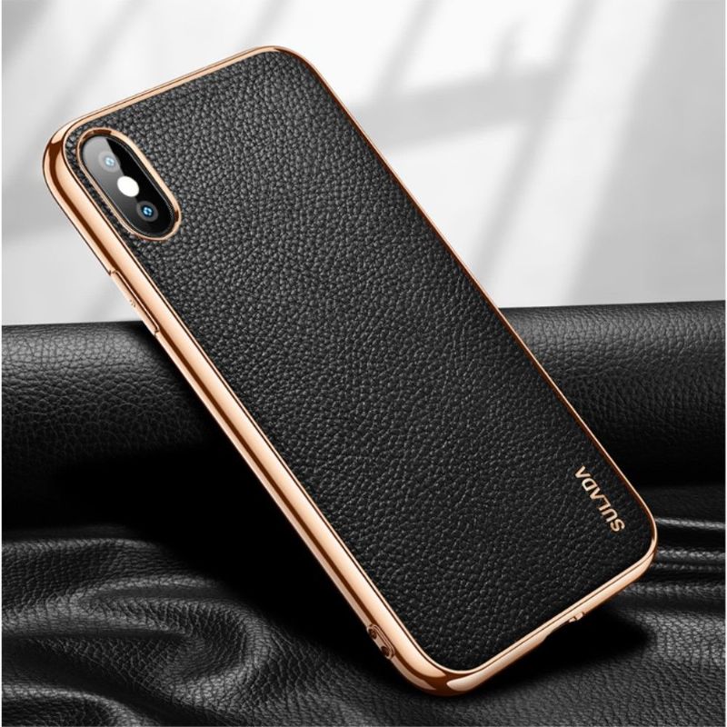 Coque iPhone XS / X SULADA Effet Cuir