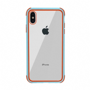 Coque iPhone XS / X Transparente Contour Colorés