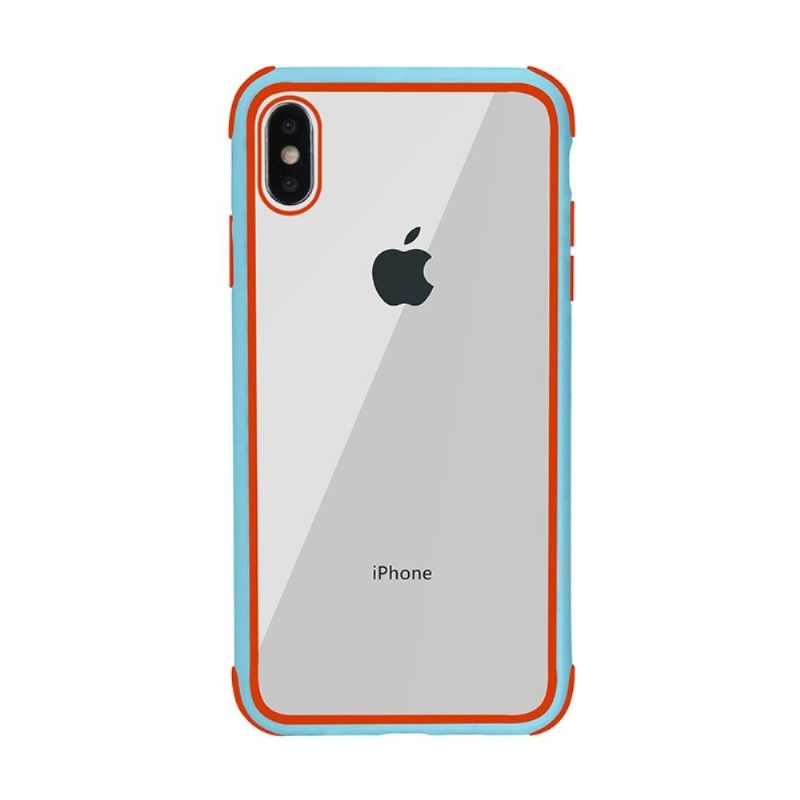 Coque iPhone XS / X Transparente Contour Colorés