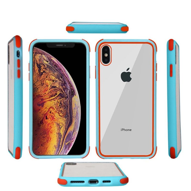 Coque iPhone XS / X Transparente Contour Colorés