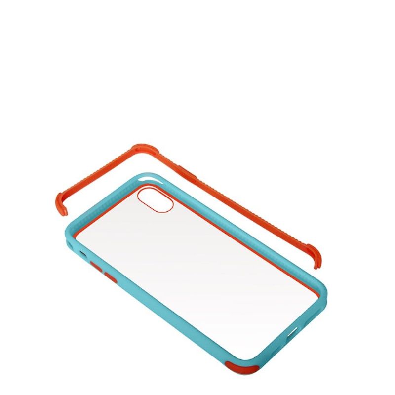 Coque iPhone XS / X Transparente Contour Colorés