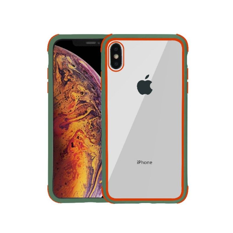 Coque iPhone XS / X Transparente Contour Colorés