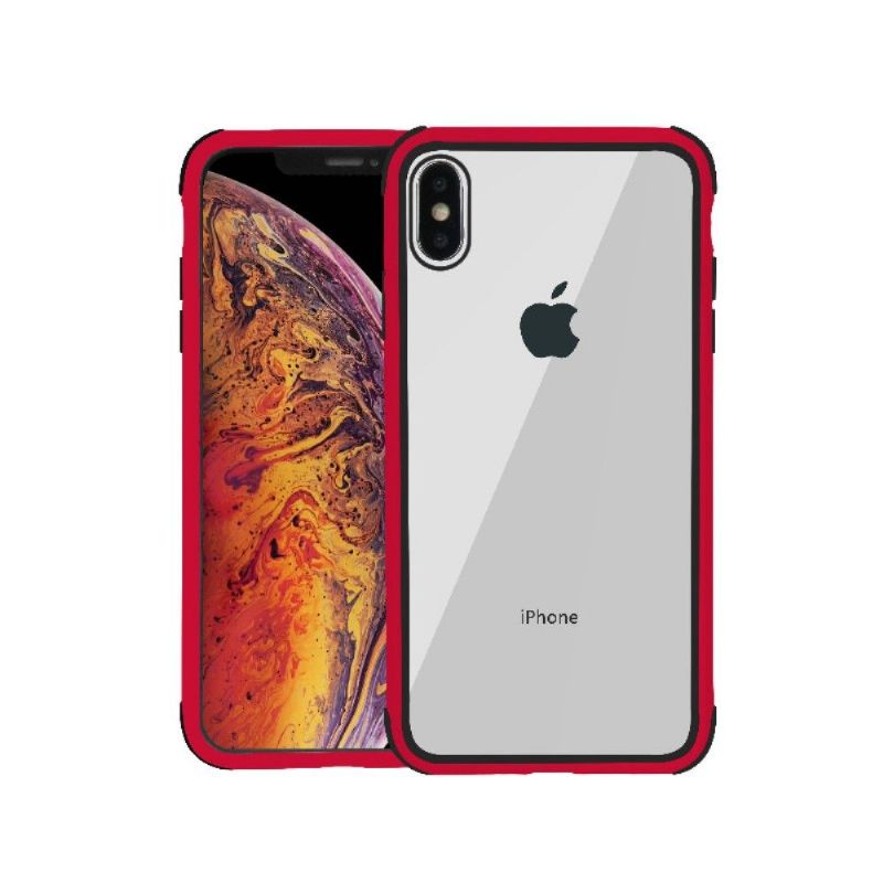 Coque iPhone XS / X Transparente Contour Colorés