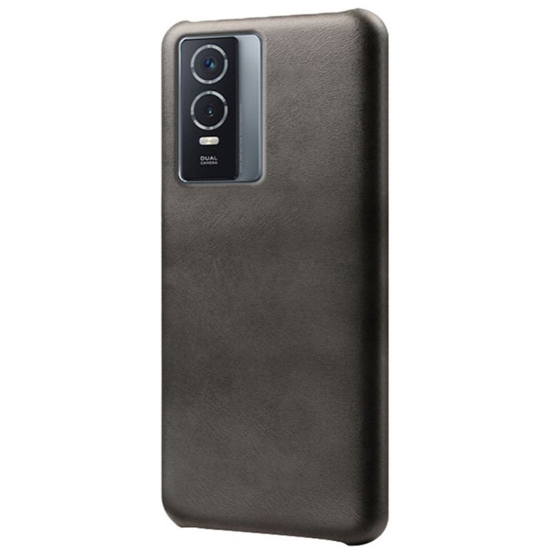 Coque Vivo Y76 5G Effet Cuir Litchi Performance