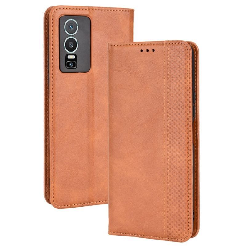 Flip Cover Vivo Y76 5G Style Cuir Stylisé