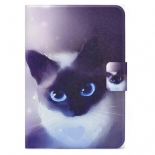 Housse iPad 10.9" (2022) Chat aux yeux bleus