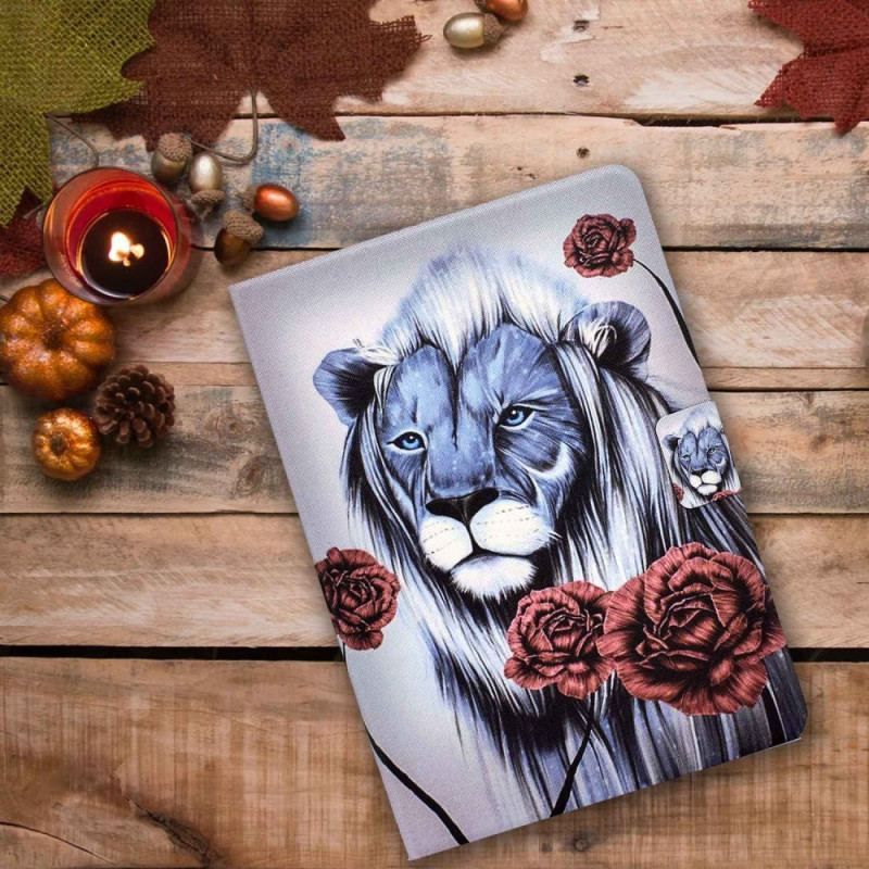 Housse iPad 10.9" (2022) Lion et Roses