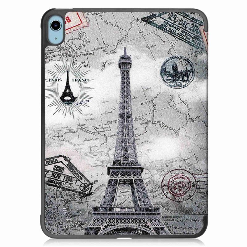 Smart Case iPad 10.9'' (2022) Renforcée Tour Eiffel Rétro