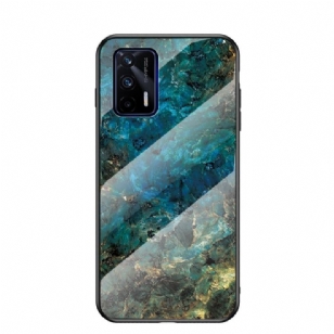 Coque Realme GT 5G Marbre Océane dos en verre