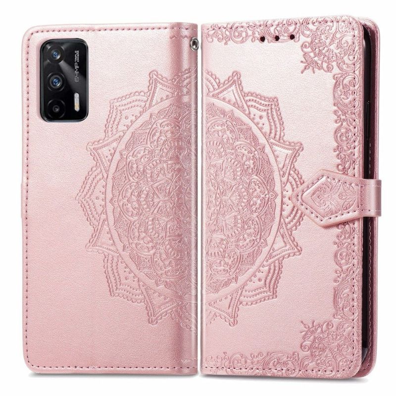 Housse Realme GT 5G Mandala relief simili cuir rétro