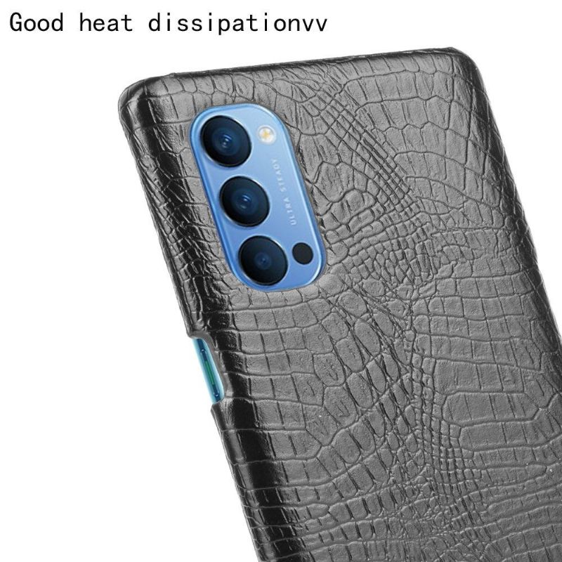 Coque Oppo Reno 4 5G effet peau de croco