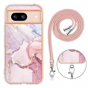 Coque à Cordon Google Pixel 8A Style Marbre