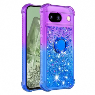 Coque Google Pixel 8A Anneau-Support Dégradé Paillettes