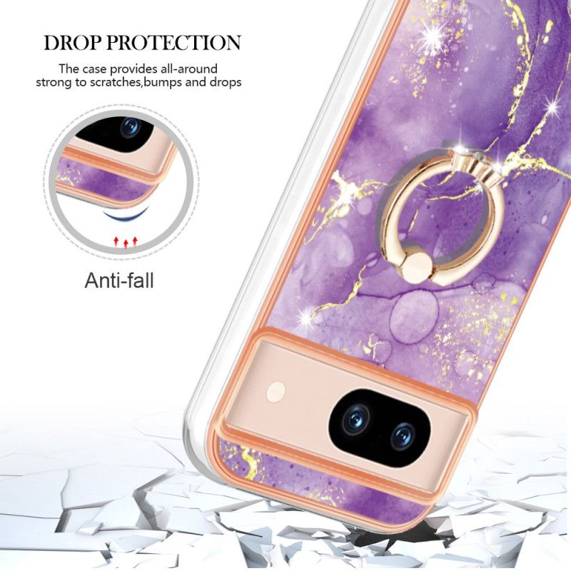 Coque Google Pixel 8A Anneau-Support Style Marbe