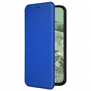 Flip Cover Google Pixel 8A Fibre Carbone