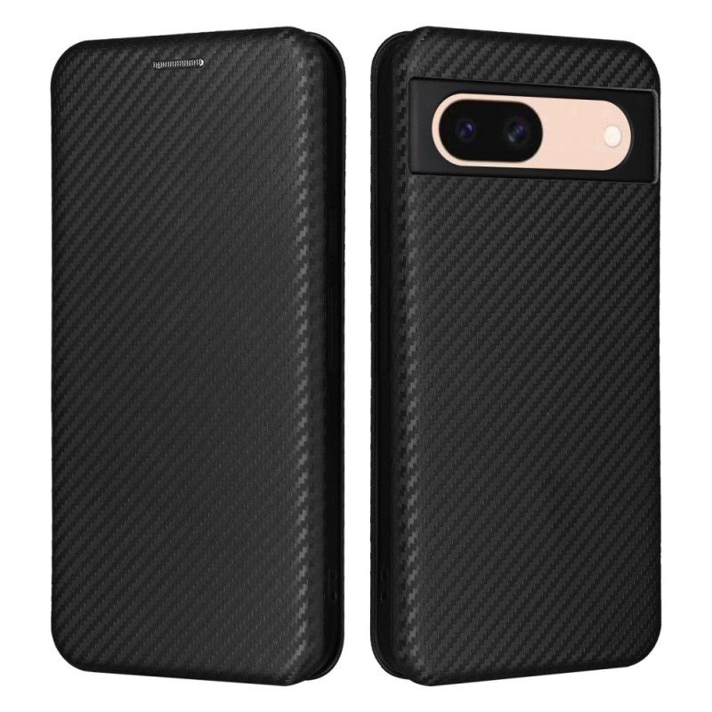 Flip Cover Google Pixel 8A Fibre Carbone