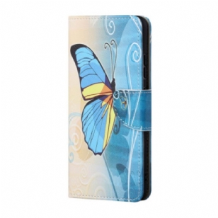 Housse Google Pixel 8A Papillon Jaune et Bleu