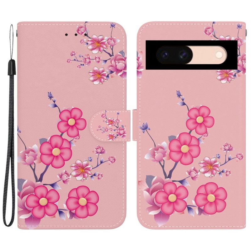 Housse Google Pixel 8A Sakura à Lanière