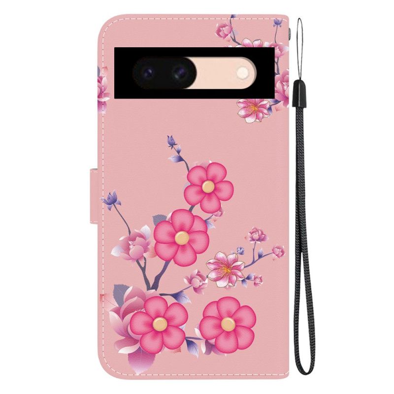 Housse Google Pixel 8A Sakura à Lanière