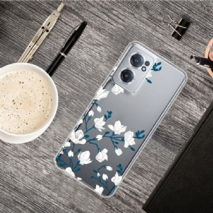 Coque OnePlus Nord CE 2 5G fleurs blanches