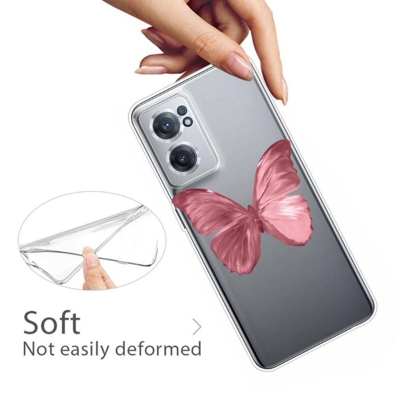 Coque OnePlus Nord CE 2 5G Papillon Rose