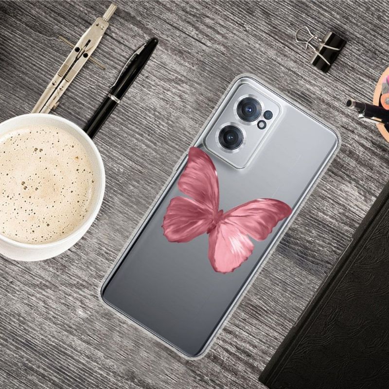 Coque OnePlus Nord CE 2 5G Papillon Rose