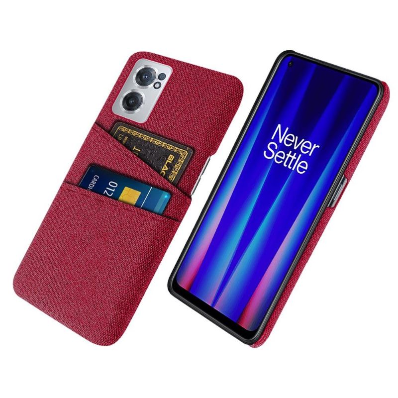 Coque OnePlus Nord CE 2 5G Tissu Porte-Cartes