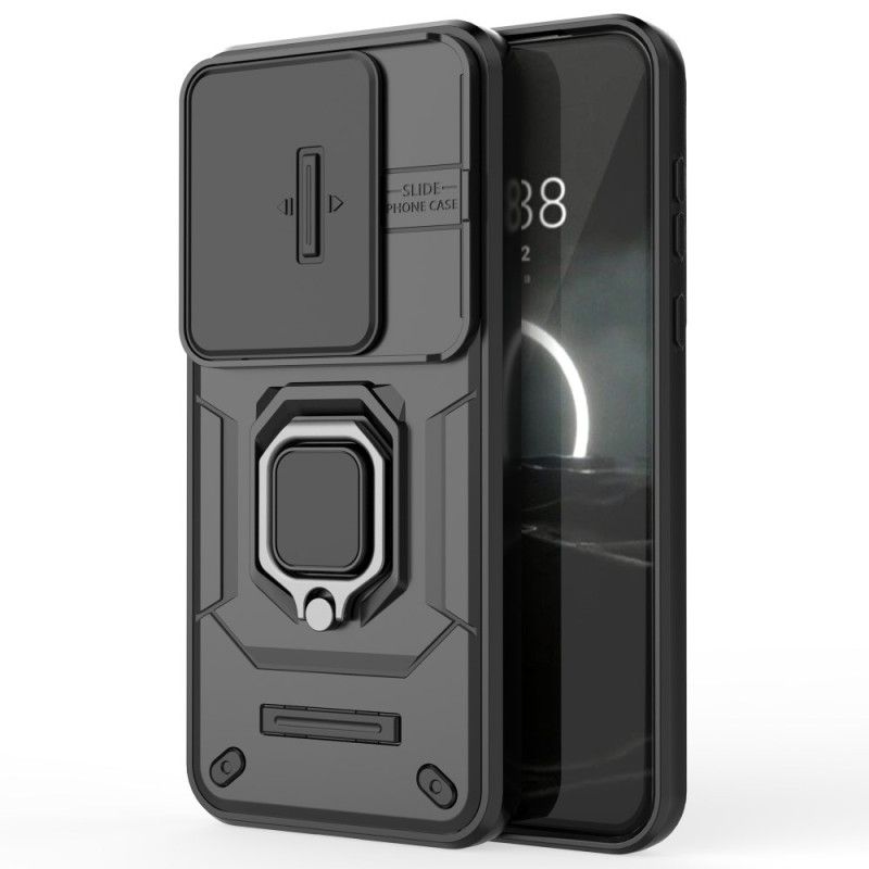 Coque Huawei Pura 70 Pro Ring Résistante avec Protection Objectif Coulissante