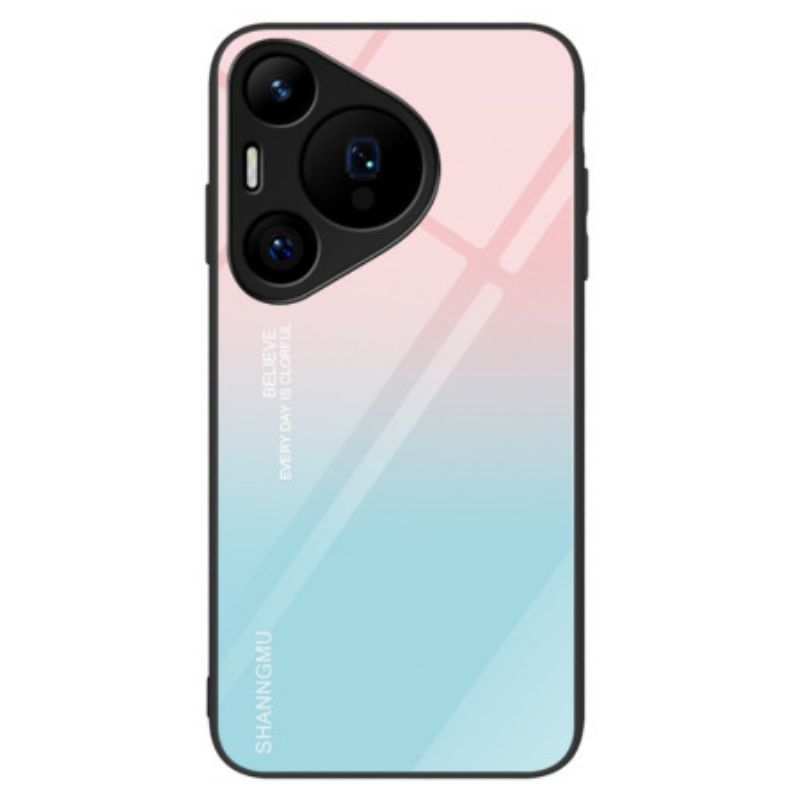 Coque Huawei Pura 70 Pro Verre Trempé Dégradé Rose et Bleu