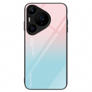 Coque Huawei Pura 70 Pro Verre Trempé Dégradé Rose et Bleu