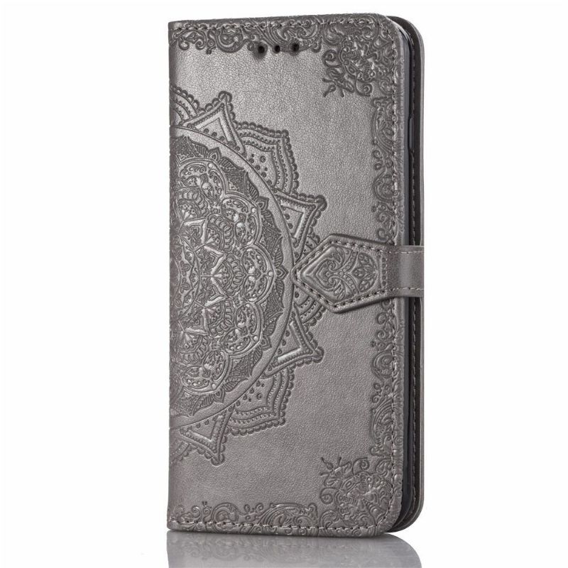 Housse Samsung Galaxy S10e Mandala relief en simili cuir